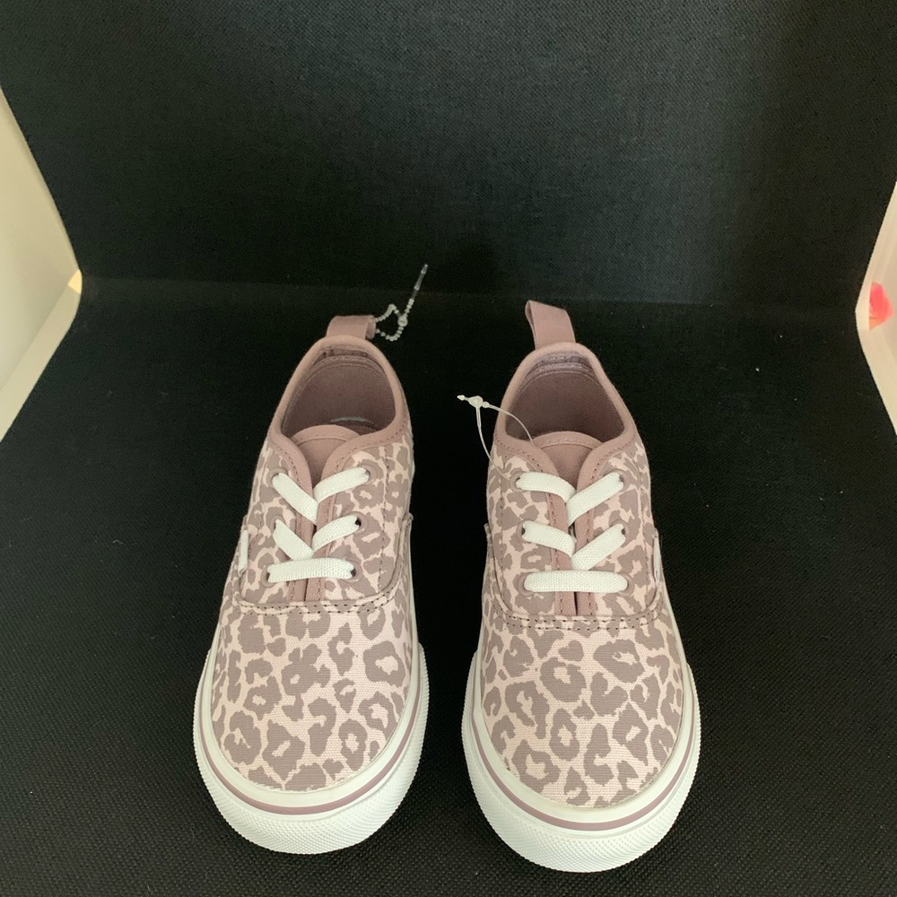 NWT- VANS Kids Sneakers with Leopard Pattern - Light Pink - Picture 8 of 9